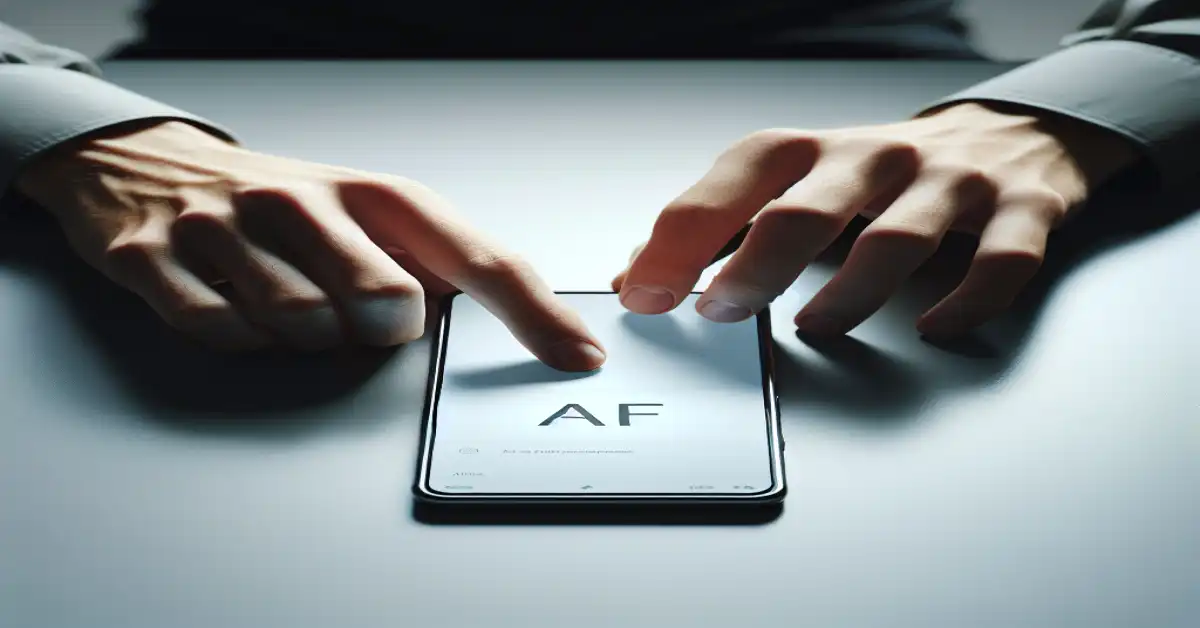 what does af mean in text examples