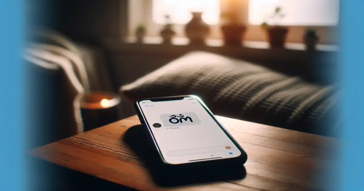 what does om mean in text