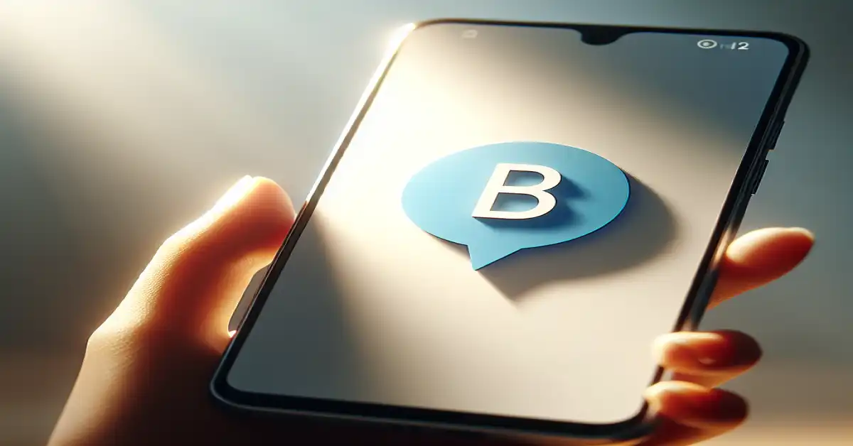 what does b mean in text