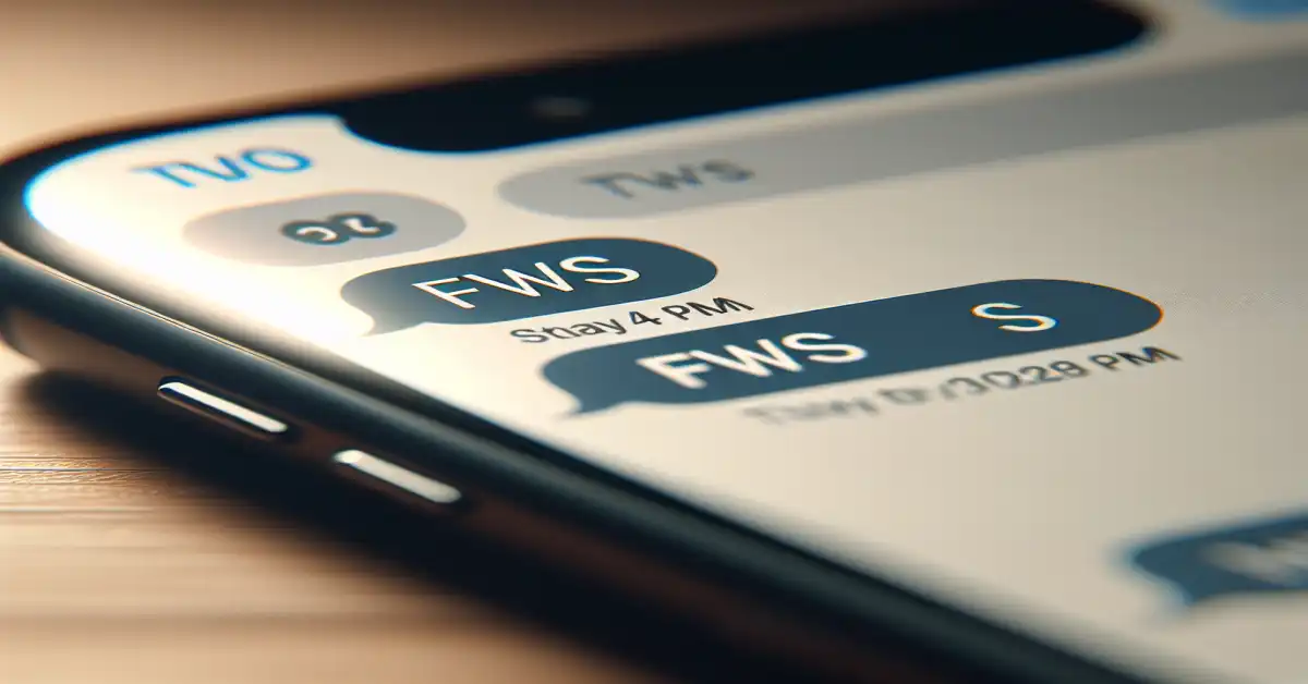 what does fws mean in text