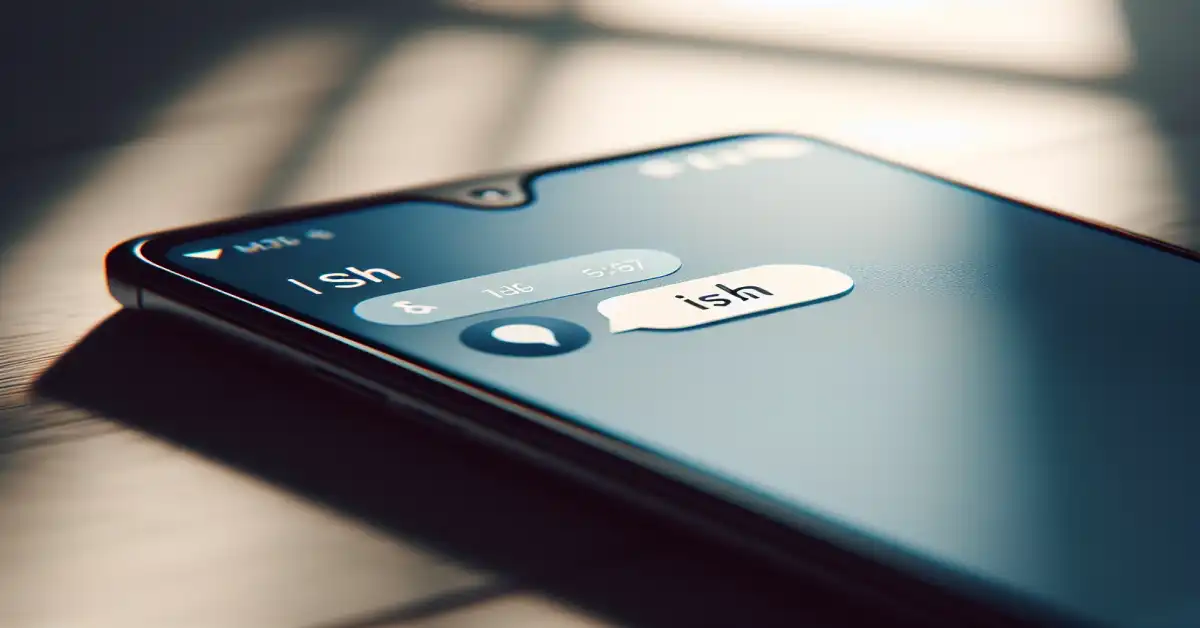 what does ish mean in text