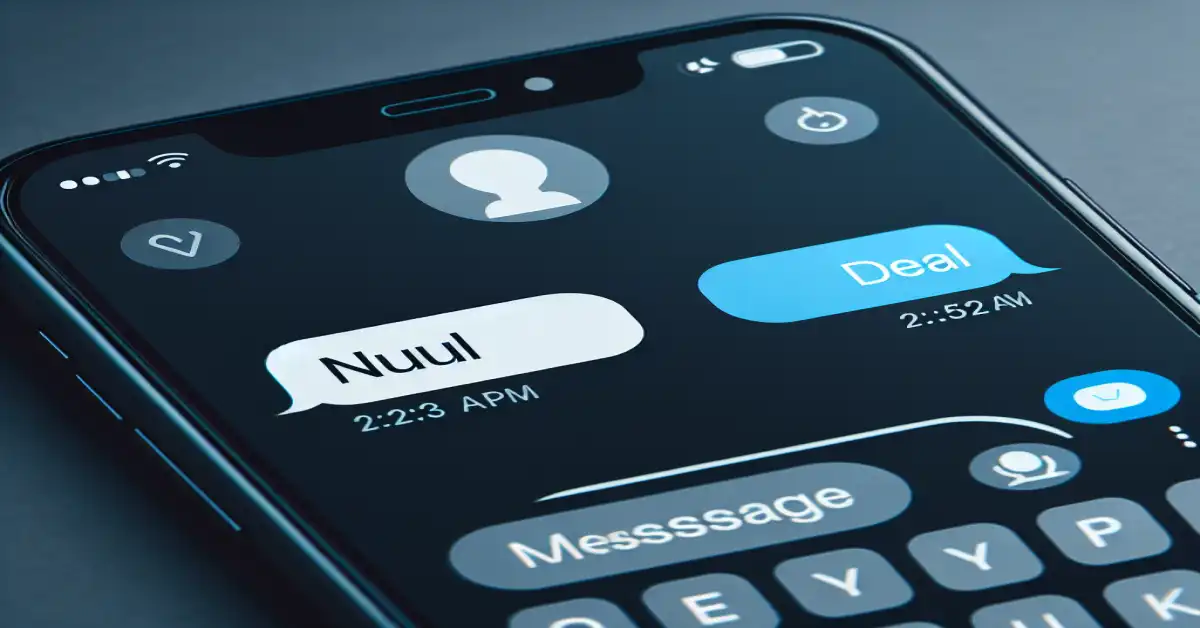 what does null mean in text