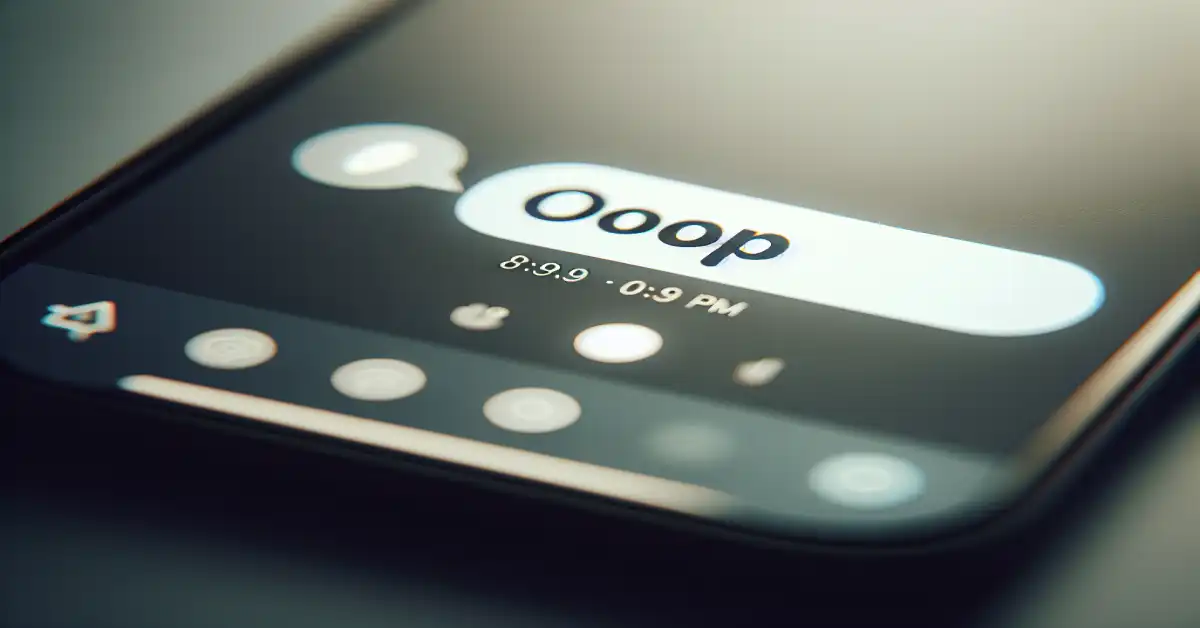 what does oop mean in text