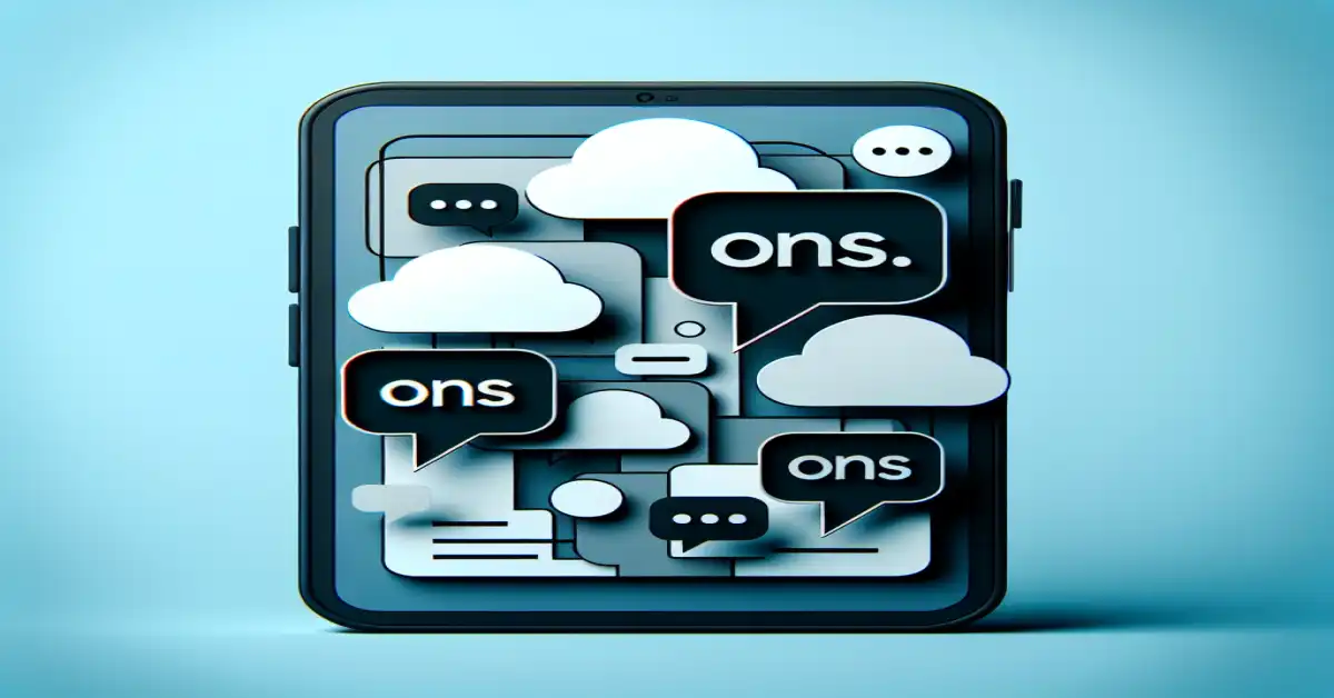 what does ons mean in text related