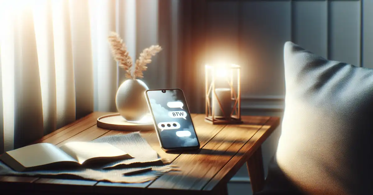 what does btw mean in a text message