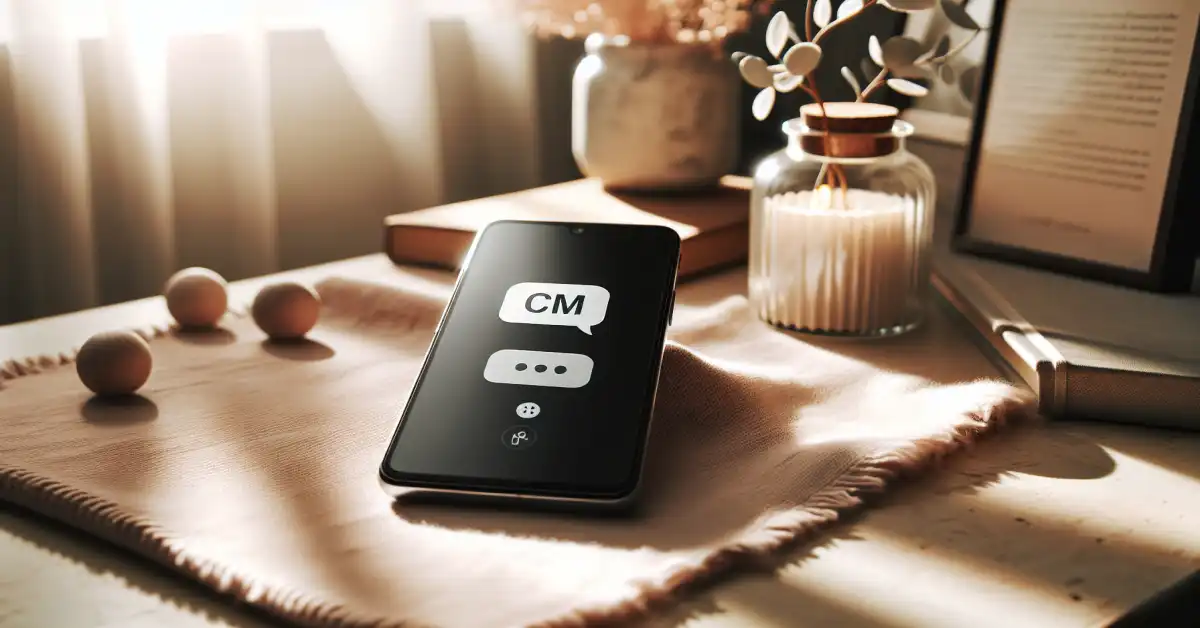 what does cm mean in text