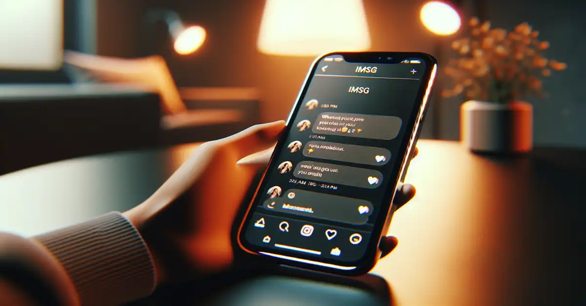 what does imsg mean in text on Instagram