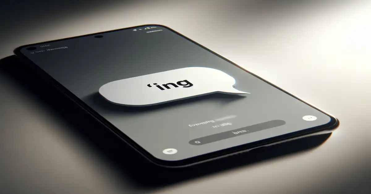 what does ing mean in text