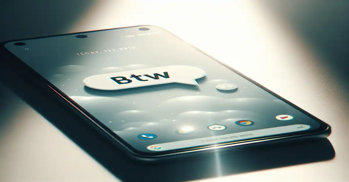 what does btw mean in a text message