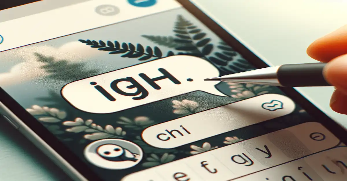 what igh mean in text