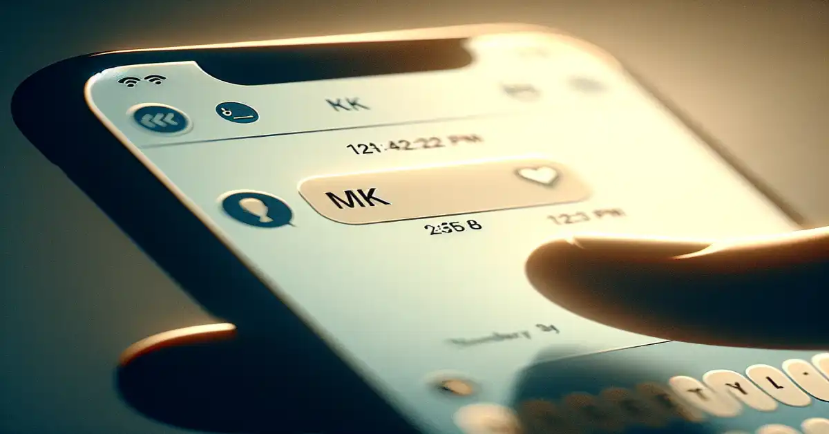 what does mk mean in text message