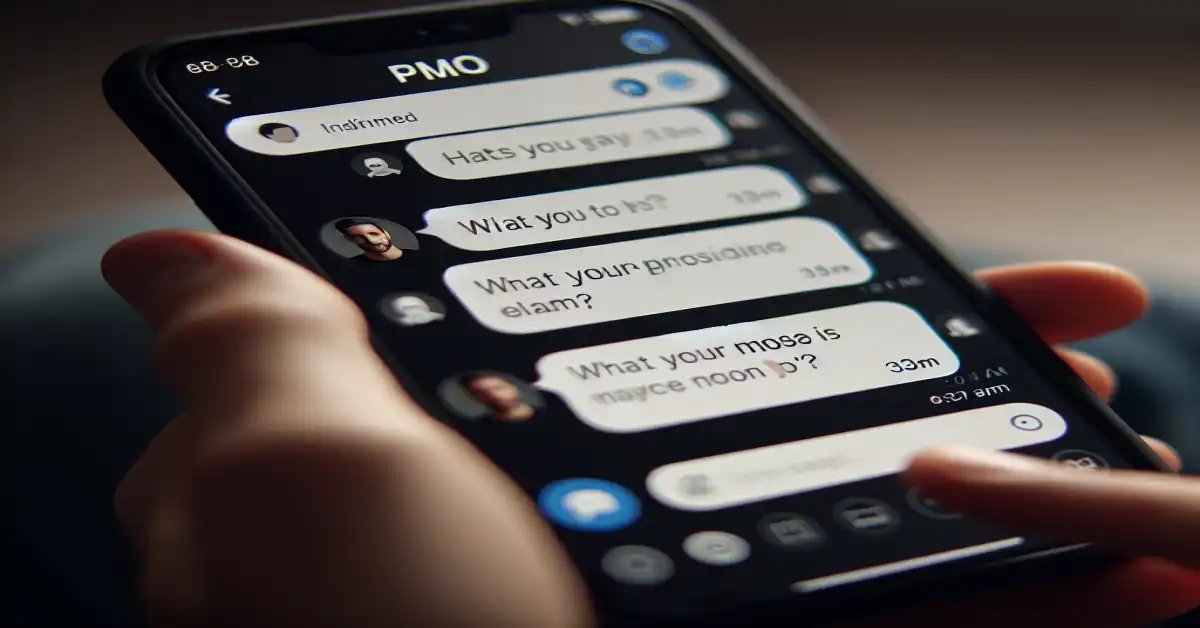 whats pmo mean in text