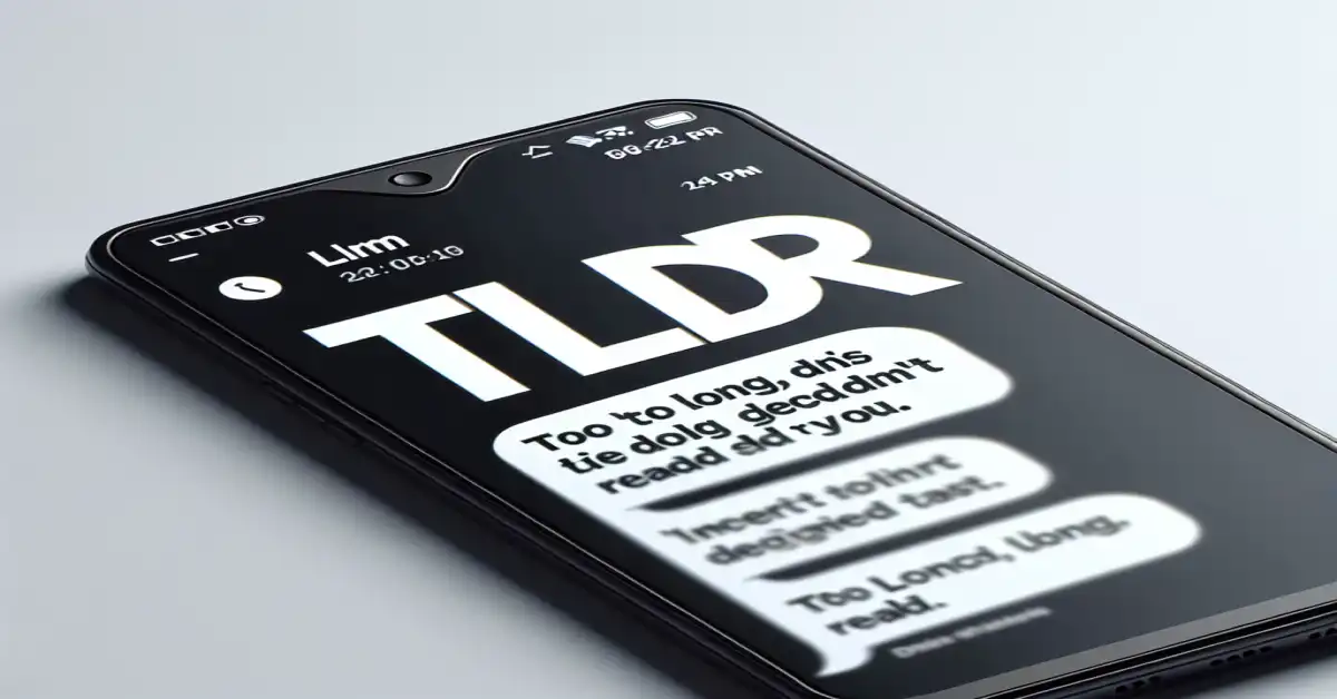 what does tldr mean in text