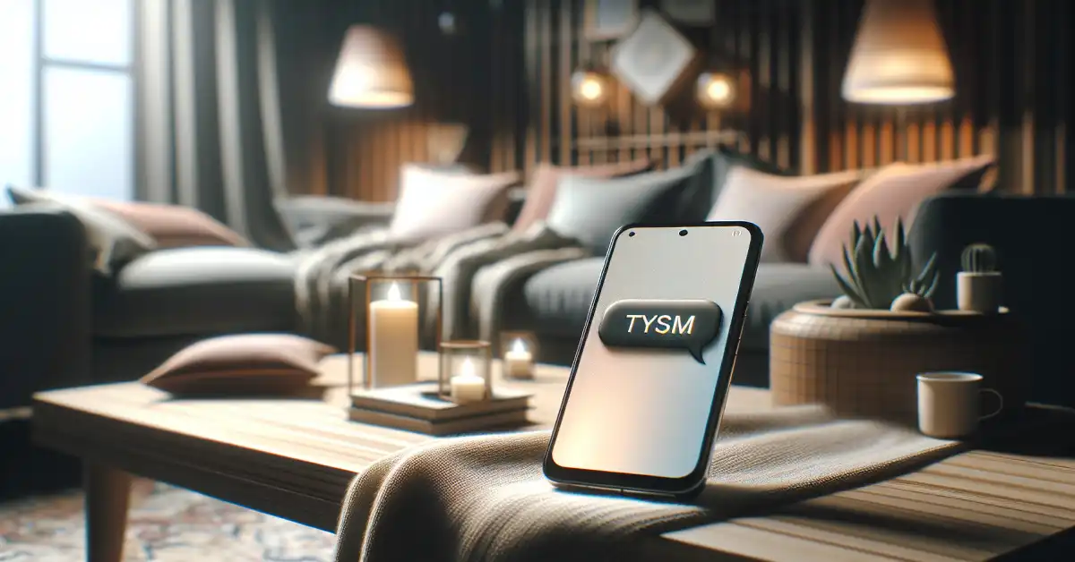 what does tysm mean in a text