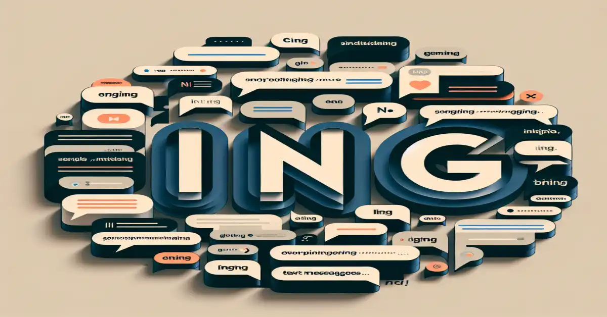 what does ing mean in text related