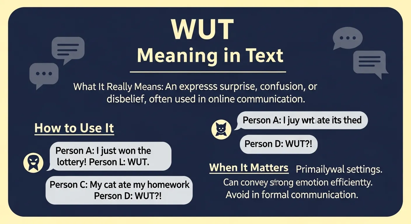 WUT Meaning in Text