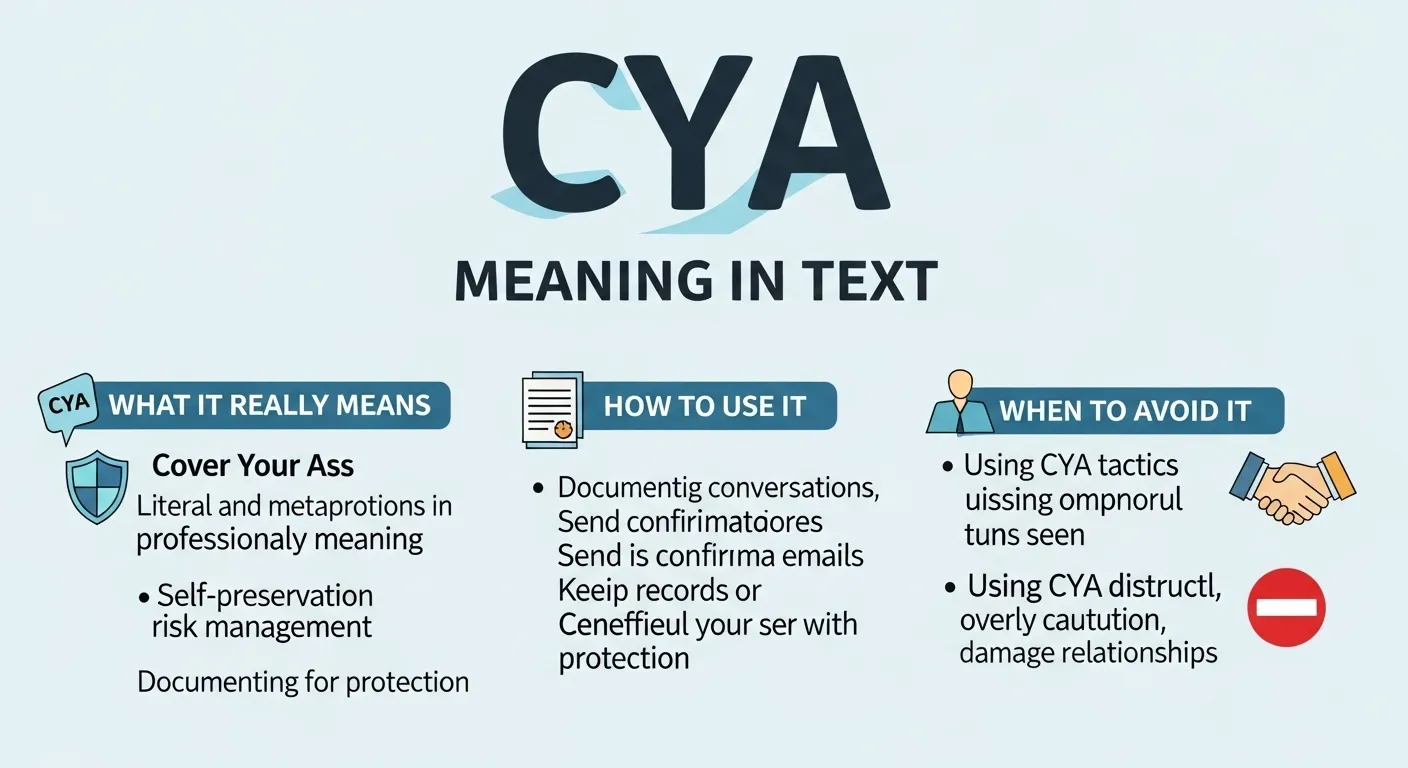 CYA Meaning in Text