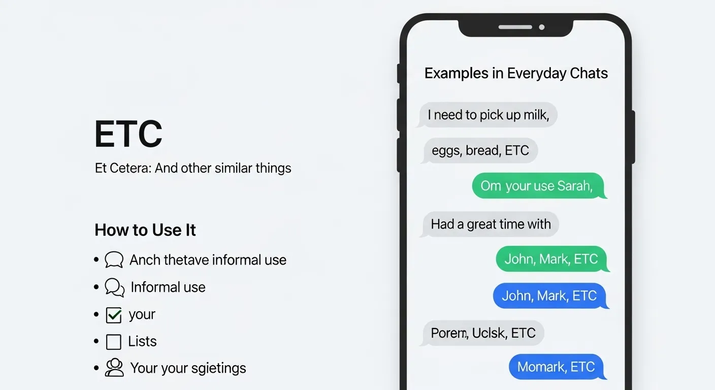 ETC Meaning in Text