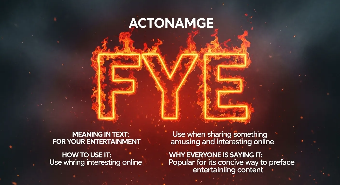 FYE Meaning in Text