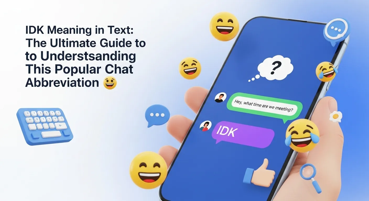IDK Meaning in Text