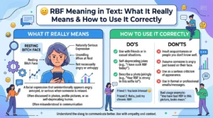 A person laughing at their phone, with a caption 'Rbf in texting: the ultimate inside joke'