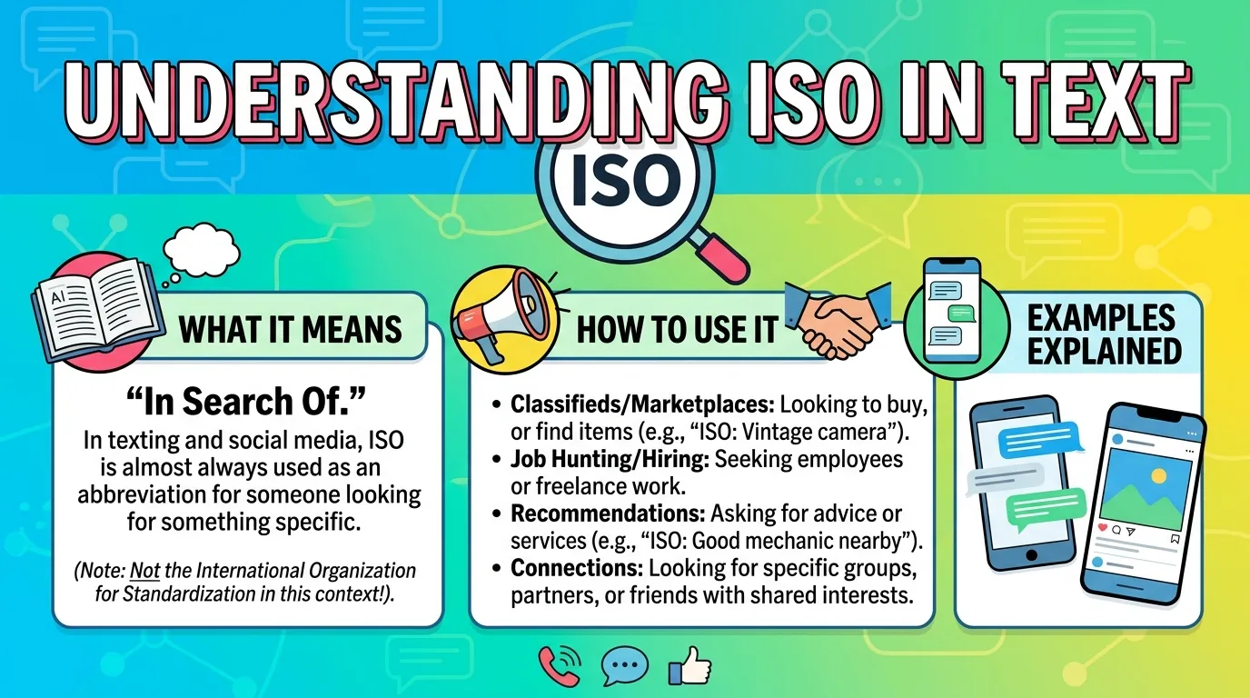 ISO Meaning in Text